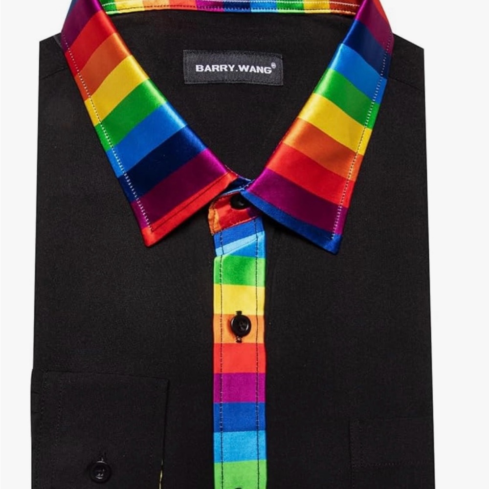 💜🩷💛🖤 (MEN Collared Shirt)💜💛🩷🖤